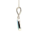 14kt White Gold Black Opal and diamond pendant 30x11mm - Masterpiece Jewellery Opal & Gems Sydney Australia | Online Shop