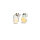 Sterling Silver 8x5mm Pearshape White Opal studs - Masterpiece Jewellery Opal & Gems Sydney Australia | Online Shop