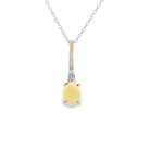 Sterling Silver drop pendant 8x6mm White Opal pendant - Masterpiece Jewellery Opal & Gems Sydney Australia | Online Shop