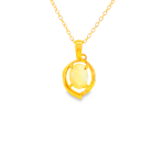 Gold Plated 8x6mm White Opal Swirl loop pendant - Masterpiece Jewellery Opal & Gems Sydney Australia | Online Shop