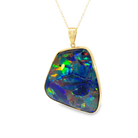 9kt Yellow Gold Opal necklace 35x31mm Triplet - Masterpiece Jewellery Opal & Gems Sydney Australia | Online Shop