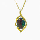 Gold plated silver Opal triplet pendant 14x10mm - Masterpiece Jewellery Opal & Gems Sydney Australia | Online Shop