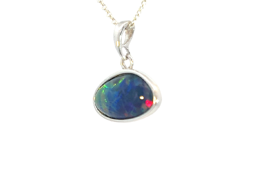 Sterling Silver Opal triplet 20x18.9mm pendant - Masterpiece Jewellery Opal & Gems Sydney Australia | Online Shop