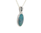 Sterling Silver Opal doublet 11.3x6mm pendant - Masterpiece Jewellery Opal & Gems Sydney Australia | Online Shop