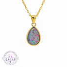 One Gold Plated 10x7mm pearshape Opal triplet bezel set pendant - Masterpiece Jewellery Opal & Gems Sydney Australia | Online Shop