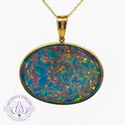 9kt Yellow Gold bezel set Opal triplet 40x30mm - Masterpiece Jewellery Opal & Gems Sydney Australia | Online Shop