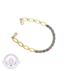 Gold plated Silver 12 6x4mm Opal triplet bracelet - Masterpiece Jewellery Opal & Gems Sydney Australia | Online Shop