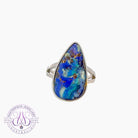 Sterling Silver Boulder Opal 24x14.5mm ring - Masterpiece Jewellery Opal & Gems Sydney Australia | Online Shop