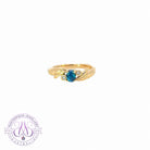 18kt Yellow Gold Black Opal 0.15 and Diamond ring - Masterpiece Jewellery Opal & Gems Sydney Australia | Online Shop