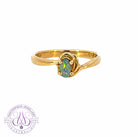 18kt Yellow Gold Black Opal 0.35ct ring - Masterpiece Jewellery Opal & Gems Sydney Australia | Online Shop