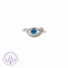 18kt White Gold ring with Black Opal 0.3ct - Masterpiece Jewellery Opal & Gems Sydney Australia | Online Shop