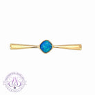 18kt Yellow Gold boulder Opal 1ct Blue Green brooch - Masterpiece Jewellery Opal & Gems Sydney Australia | Online Shop