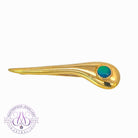 18kt Yellow Gold Black Opal brooch green flash - Masterpiece Jewellery Opal & Gems Sydney Australia | Online Shop