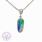 18kt White Gold Boulder Opal 2.2ct pendant - Masterpiece Jewellery Opal & Gems Sydney Australia | Online Shop