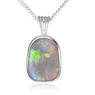 One 18kt White Gold Enhancer pendant with Black Opal 10.02ct bezel set