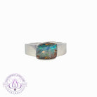 Sterling SIlver Rectangular Boulder Opal ring - Masterpiece Jewellery Opal & Gems Sydney Australia | Online Shop