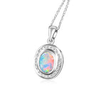 18kt White gold halo Black Opal 1.92ct Red flash pendant with diamonds pendant - Masterpiece Jewellery Opal & Gems Sydney Australia | Online Shop