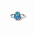 Sterling Silver bezel set freeform Opal doublet ring