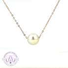 18kt Yellow Gold Akoya Pearl 7.5mm necklace