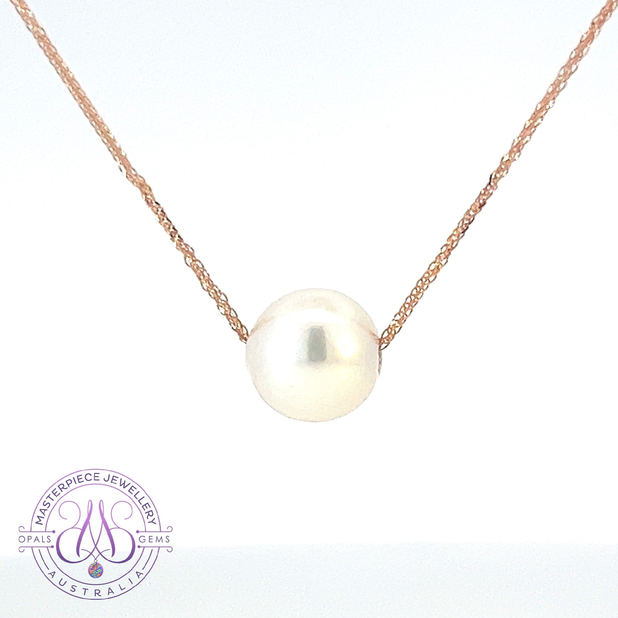18kt Rose Gold AKoya Pearl 7.5mm necklace