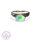 Sterling Silver signet style ring 1.28ct Black Opal