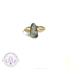 14kt Yellow Gold Boulder Opal triangle shape 1.68ct ring