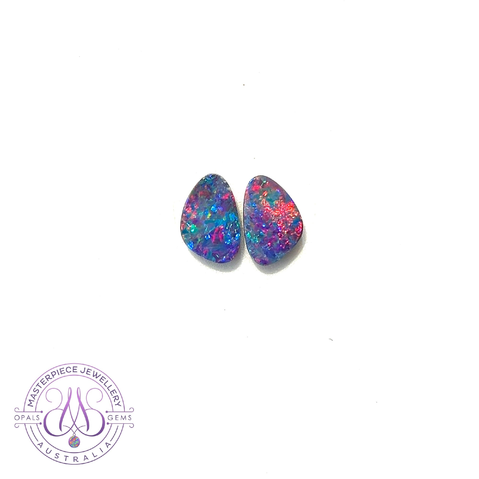 Pair of loose Opal doublets 3.5ct