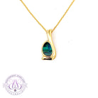 One Gold Plated Sterling Silver L-shape Opal doublet pendant