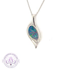 Sterling Silver wave shape Opal Doublet pendant