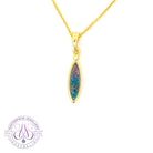 Gold Plated Sterling Silver Marquise shape Opal doublet pendant