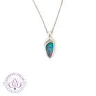 Sterling Silver Teardrop shape Opal doublet pendant