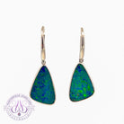 Sterling Silver Triangle shape Opal doublet earrings