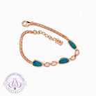 Rose Gold Silver plated Opal doublet bracelet