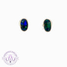 Sterling Silver Black Opal 1.21ct studs