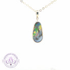 Sterling Silver Boulder Opal freeform Drop shape