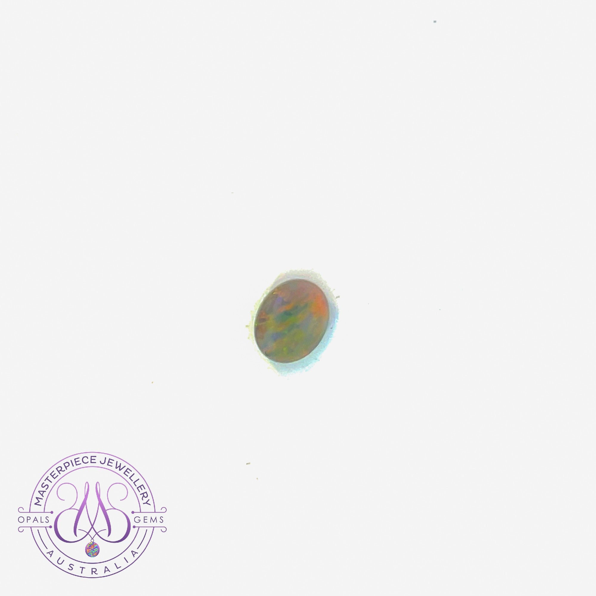 Black Opal 1.87ct Orange yellow Oval