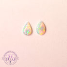 Pair of Pear shape Crystal Opal 12x8mm loose 2.04ct