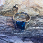 Sterling Silver Boulder opal 4.9ct bezel set ring - Masterpiece Jewellery Opal & Gems Sydney Australia | Online Shop