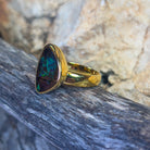 Gold plated sterling silver Boulder Opal 4.6ct - Masterpiece Jewellery Opal & Gems Sydney Australia | Online Shop