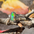 14kt White Gold Boulder Opal 1.8ct and Diamond Opal ring - Masterpiece Jewellery Opal & Gems Sydney Australia | Online Shop