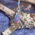 Silver Opal doublet 12.2x6.6mm pendant - Masterpiece Jewellery Opal & Gems Sydney Australia | Online Shop