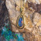 Gold plated silver Opal doublet pendant - Masterpiece Jewellery Opal & Gems Sydney Australia | Online Shop