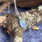 Sterling Silver Opal doublet 22x8.7mm pendant - Masterpiece Jewellery Opal & Gems Sydney Australia | Online Shop