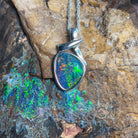 Sterling Silver Opal triplet pendant 25x12.9mm - Masterpiece Jewellery Opal & Gems Sydney Australia | Online Shop