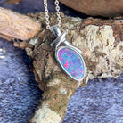 Sterling Silver Opal doublet 22.7x9.8mm pendant - Masterpiece Jewellery Opal & Gems Sydney Australia | Online Shop