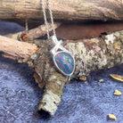 Sterling Silver Opal triplet 25x13mm pendant - Masterpiece Jewellery Opal & Gems Sydney Australia | Online Shop