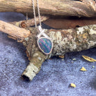 Sterling Silver Opal triplet 25x13mm pendant - Masterpiece Jewellery Opal & Gems Sydney Australia | Online Shop