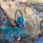 Sterling Silver freeform Opal triplet 30.6x15.1mm pendant - Masterpiece Jewellery Opal & Gems Sydney Australia | Online Shop