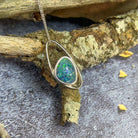 Sterling Silver freeform Opal triplet 30.6x15.1mm pendant - Masterpiece Jewellery Opal & Gems Sydney Australia | Online Shop