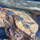 Rose Gold plated silver bracelet with freeform Opal triplets - Masterpiece Jewellery Opal & Gems Sydney Australia | Online Shop